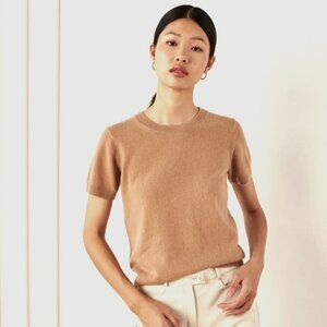 Quince Mongolian Cashmere Tee Size S